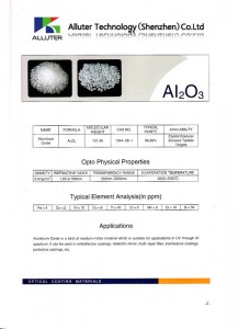 Optical coating materials-Al2O3