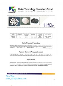 Optical coating material-HfO2