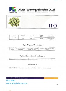 optical coating materials-ITO Pellet