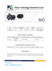 Optical coating materials-SiO